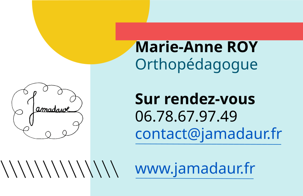 Carte de visite orthopédagogue